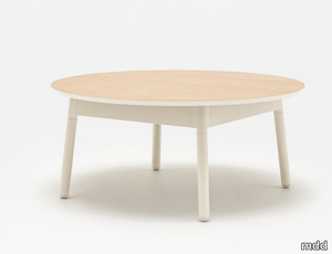 UNIT - Round wood veneer coffee table _ mdd