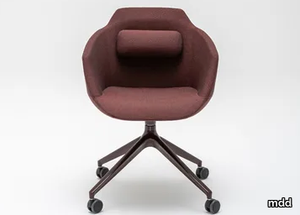 ULTRA UFP4K - Swivel upholstered fabric chair with castors _ mdd