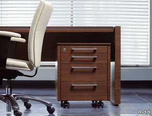 STATUS - Melamine-faced chipboard office drawer unit with castors _ mdd