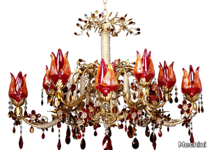 L268 - Murano glass chandelier with crystals _ Mechini