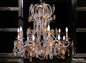 L269 - Wrought iron chandelier with crystals _ Mechini