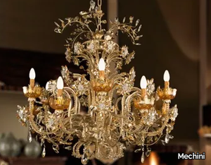 L106 - Wrought iron chandelier with crystals _ Mechini