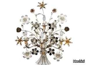 A585 - Wall lamp in wrought iron and crystal _ Mechini