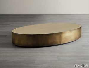 BELT - Low oval brass coffee table _ Meridiani