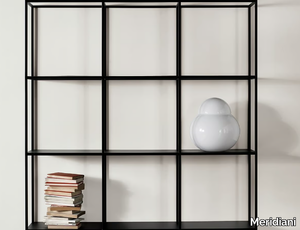 HARDY - Open wall-mounted metal bookcase _ Meridiani