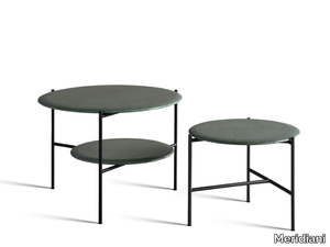 FABIEN OPEN AIR - Round lava stone garden side table _ Meridiani