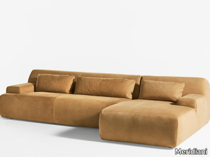 NORTON - Fabric sofa with removable cover with chaise longue _ Meridiani