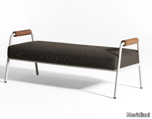 ZOE WOOD OPEN AIR - Technical fabric garden bench with armrests _ Meridiani