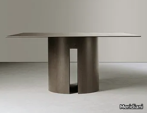 GONG - Square wooden dining table _ Meridiani