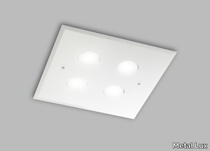 DADO L 40 x 40 - LED glass ceiling lamp _ Metal Lux