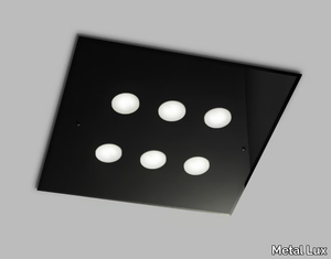 DADO L 60 x 60 - LED glass ceiling lamp _ Metal Lux