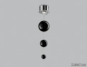 BOLERO Ø 15 - Blown glass ceiling lamp _ Metal Lux