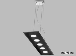 DADO L 90 X 20 - LED glass pendant lamp _ Metal Lux