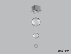 BOLERO 15x15 - Blown glass ceiling lamp _ Metal Lux