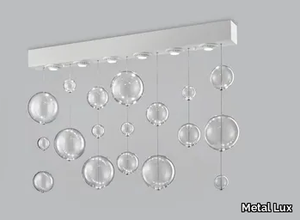 BOLERO 100x15 - Blown glass ceiling lamp _ Metal Lux