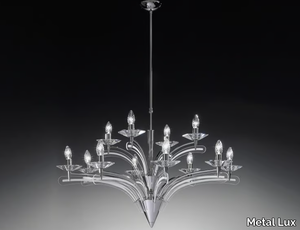 ICARO - Screen printed glass chandelier _ Metal Lux