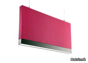 ACUSTICA ISICHÌ 9760 - Fabric acoustic baffles with Integrated Lighting _ Metalmek