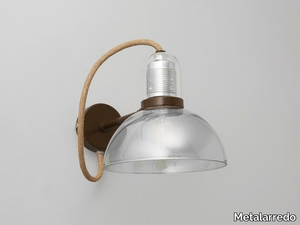 RETRÒ - Glass wall lamp with fixed arm _ Metalarredo