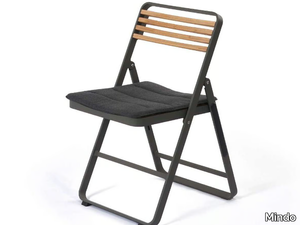 MINDO 121 - Open back folding aluminium and bamboo garden chair _ Mindo