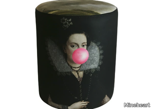 BUBBLEGUM PORTRAIT - Round polyester pouf _ Mineheart