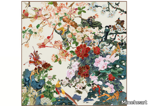 SAVE EMPRESS WU - Square polyamide rug with floral pattern _ Mineheart