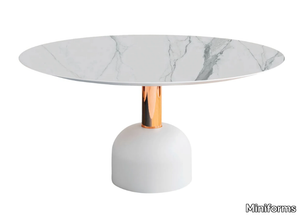 ILLO DINING - Round natural stone table _ Miniforms