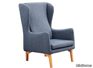 LOUISE - Bergere upholstered leather armchair _ Miniforms