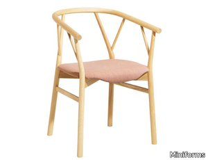 VALERIE - Wooden chair with armrests _ Miniforms