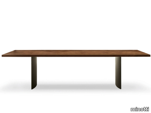 LINHA - Rectangular wooden table _ Minotti