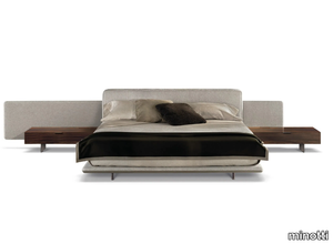 HORIZONTE BED - Double bed with integrated nightstands _ Minotti