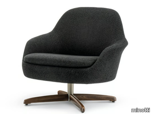 SENDAI - Fabric armchair with 4-spoke base with armrests _ Minotti