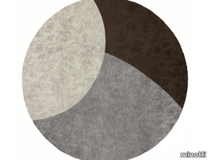 WISP MOSAIC - Round long pile wool rug _ Minotti