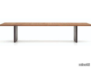 QUADRADO - Rectangular teak outdoor table _ Minotti