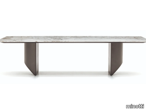 WEDGE - Rectangular marble living room table _ Minotti