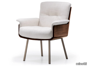 DAIKI STUDIO - Upholstered fabric armchair with armrests _ Minotti