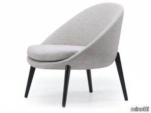 LIDO - Fabric easy chair with armrests _ Minotti