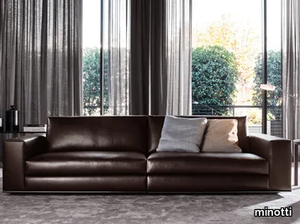 HAMILTON - Sectional leather sofa _ Minotti