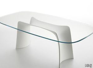 MOONLIGHT - Rectangular glass table _ Midj