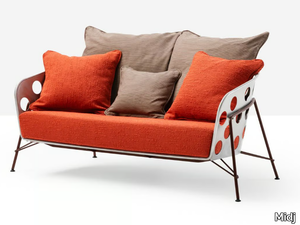 BOLLE - 2 seater painted metal garden sofa _ Midj