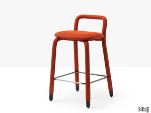 PIPPI - Fabric stool with footrest _ Midj