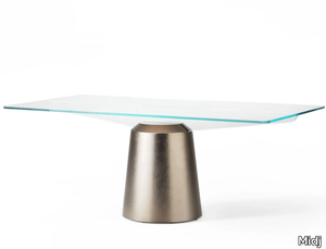 SPIKE - Rectangular glass table _ Midj