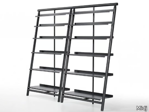 SUITE - Open wall-mounted painted metal bookcase _ Midj