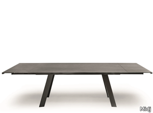 ALEXANDER - Extending rectangular glass ceramic table _ Midj