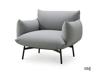 AREA P_BR M TS - Upholstered fabric armchair with armrests _ Midj