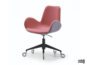 DALIA PB D - Swivel fabric office chair with castors with 5-Spoke base _ Midj