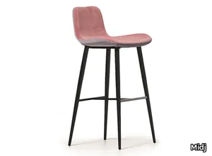 DALIA H65 / H75 Q - High upholstered fabric stool with back _ Midj