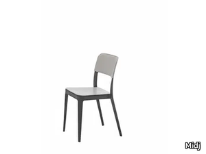 NENÈ S-CU - Contemporary style stackable plastic restaurant chair with removable cover _ Midj