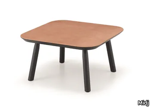 SUITE - Square tanned leather coffee table _ Midj