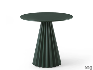 PLISSÉ H73 - Round metal table _ Midj