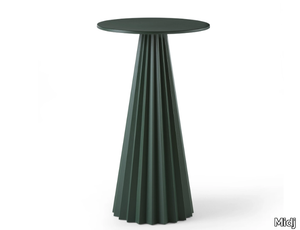 PLISSÉ H103 - Round metal high table _ Midj